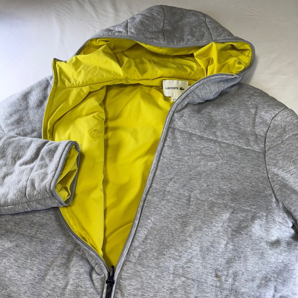 LACOSTE Motion Reversible Hooded Puffer Jacket Men's Size FR 5 US Large MJ6392